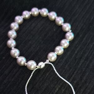 Classic Silver Pearl Bracelet